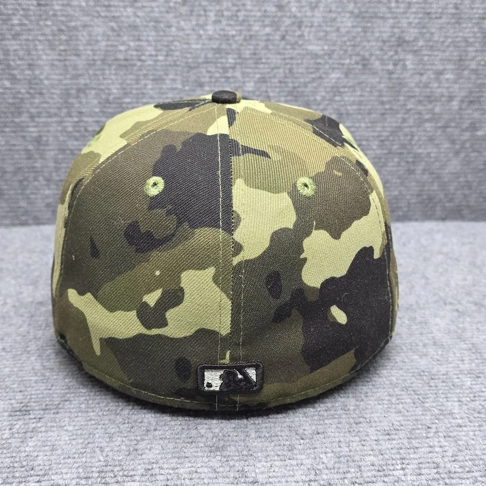 Boston Red Sox Hat On Field Players Cap Camo Fitted 7 1/8 Green MLB Baseball Men